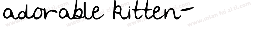 adorable kitten字体转换